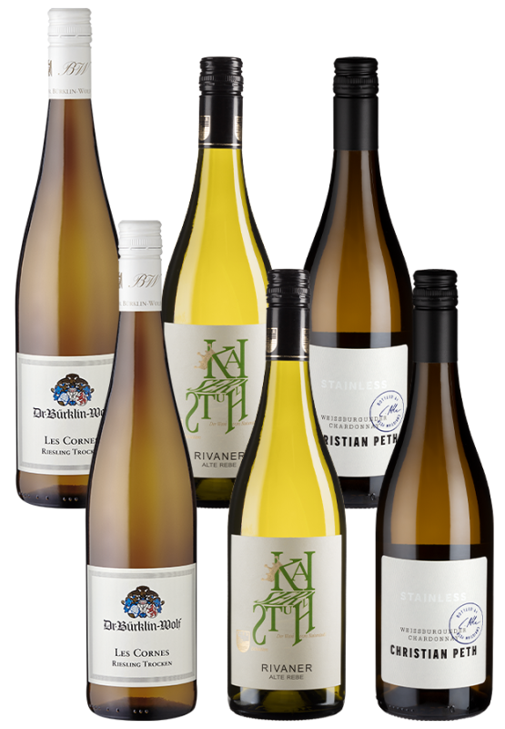 6er-Paket Deutsche Weißweine zum Frühlingsstart - Weinpakete aus Deutschland