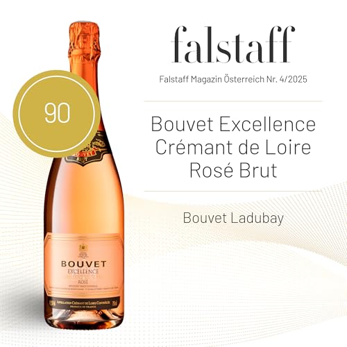 Bouvet Excellence Rosé Crémant de Loire Brut - Klassische Flaschengärung – Cabernet Franc – Cremant Rosé Ideal als Geschenk - 1 x 0.75 L - 3