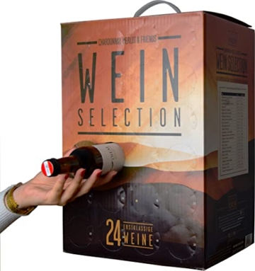 KALEA Wein Selection Adventskalender | 24 ausgewählte Weine aus 7 Ländern | Rotwein | Weißwein | Rosé Weine | (24x0,25l Wine Selection) - 3