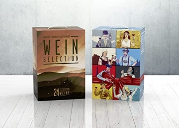 KALEA Wein Selection Adventskalender | 24 ausgewählte Weine aus 7 Ländern | Rotwein | Weißwein | Rosé Weine | (24x0,25l Wine Selection) - 7