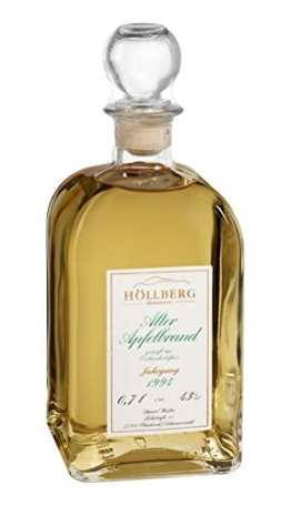 Apfelbrand "Höllberg" 43% vol., Jahrgang 1994, (1 x 0.7 Liter) - Apfelbrand eichenfass - 1